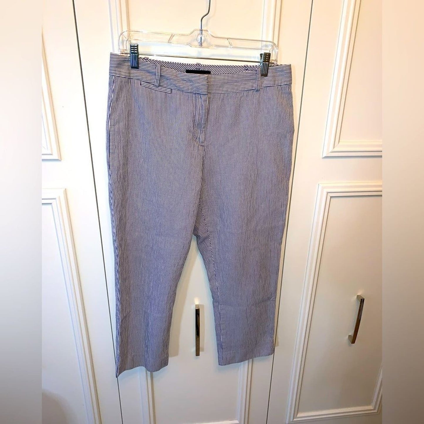 Talbots Seersucker Skimmer Crop Pants 10