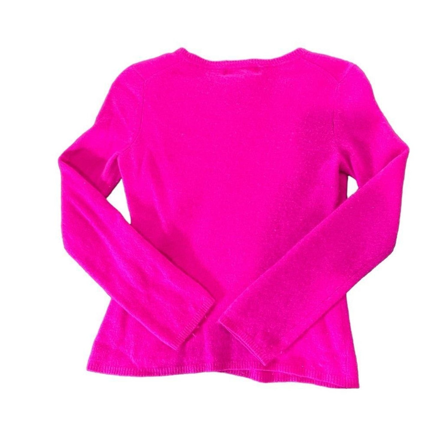 Peck & Peck 100% Cashmere Pink V-Neck Sweater Size Medium