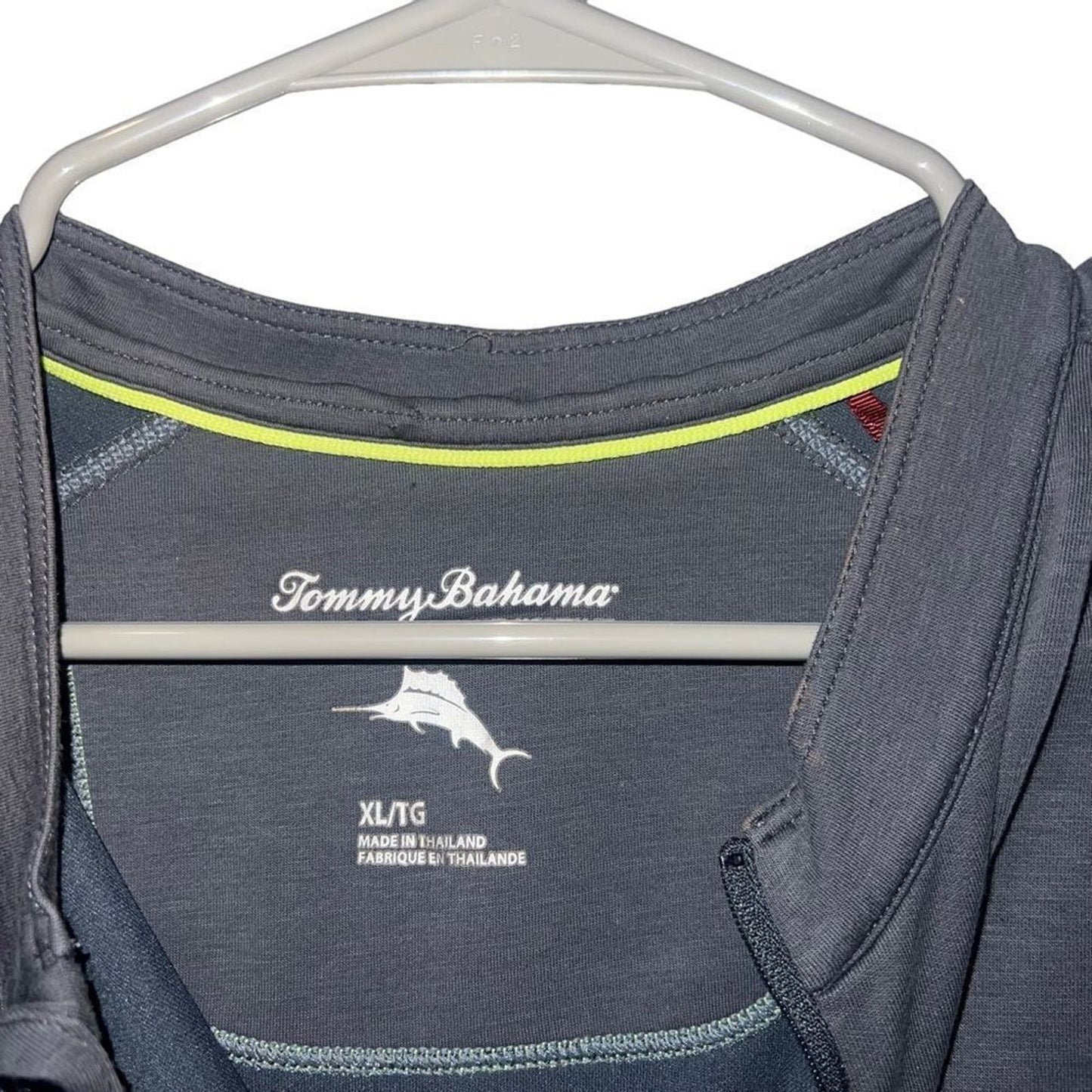Tommy Bahama Polo Shirt Mens XL Gray Half-Zip IslandActive Golf Travel