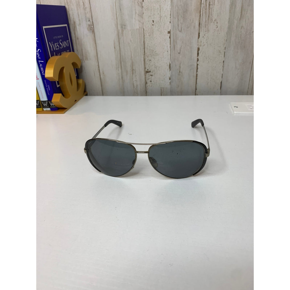 Michael Kors Chelsea Aviator Sunglasses Unisex Gray Smoke Tinted Lenses