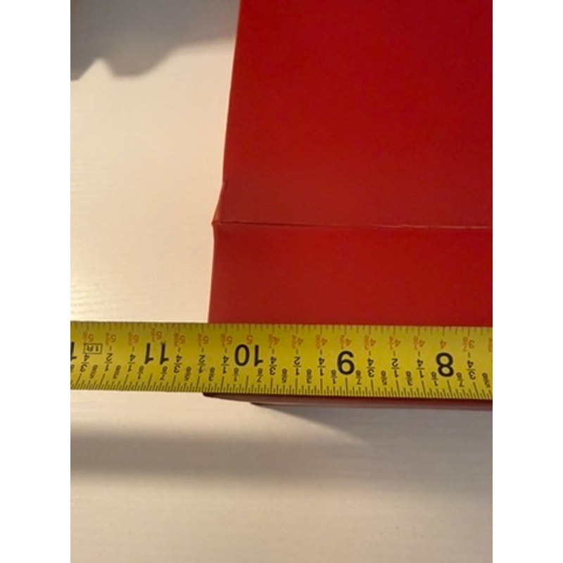 Assouline Luxury Shopping Gift Bag Red Rope Handles Black Interior 11x9