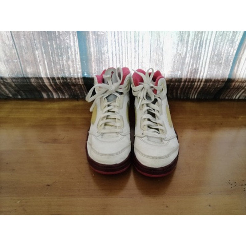 Jordan Air Jordan 5 Retro GS Girls High Top White Size 2.5Y