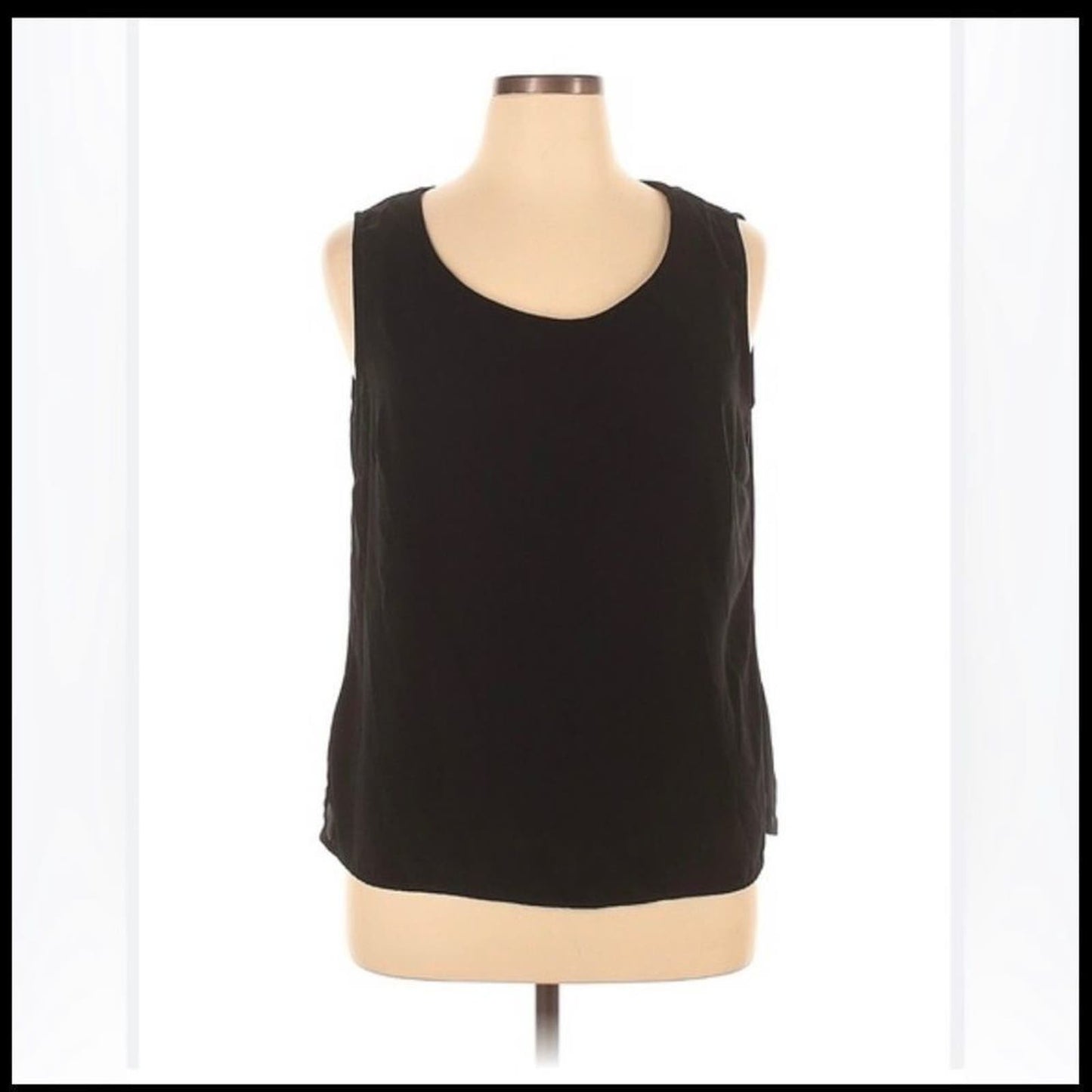 Catherine's Black Cotton Shell/Tank 3X