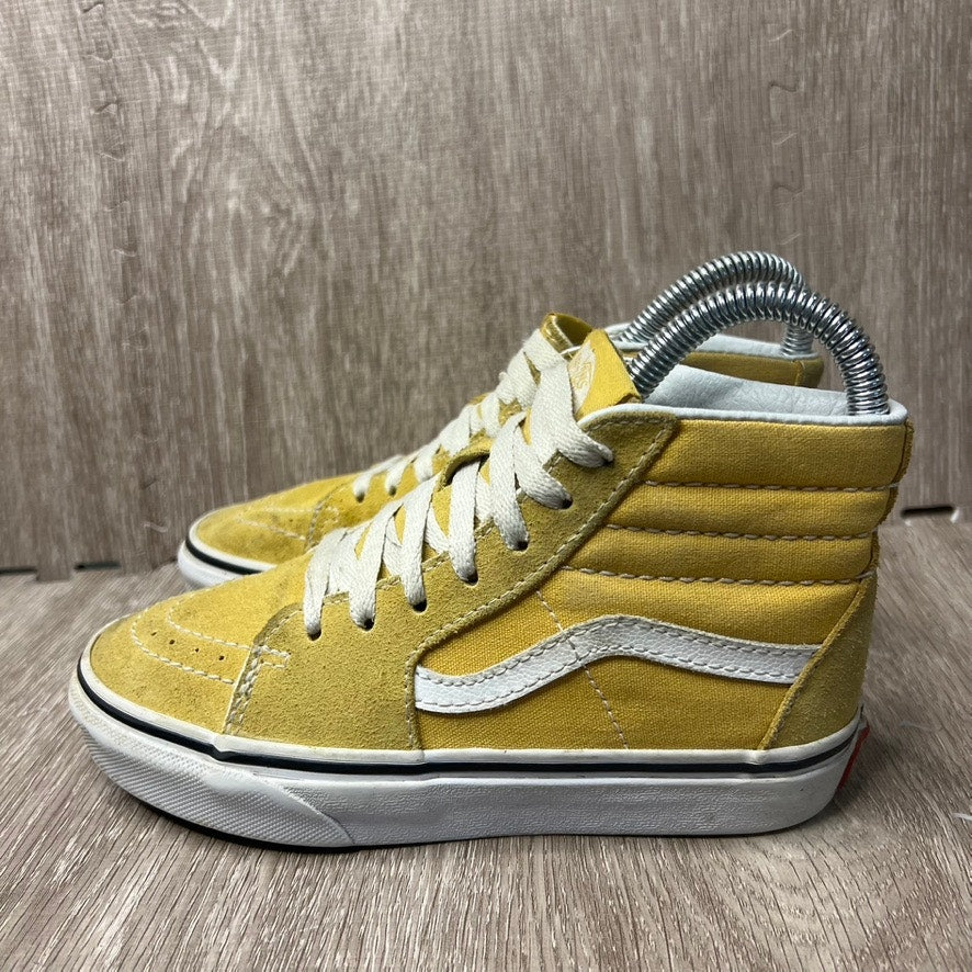 Vans SK8-Hi Unisex Kids High Top Skate Shoes Yellow Size 1