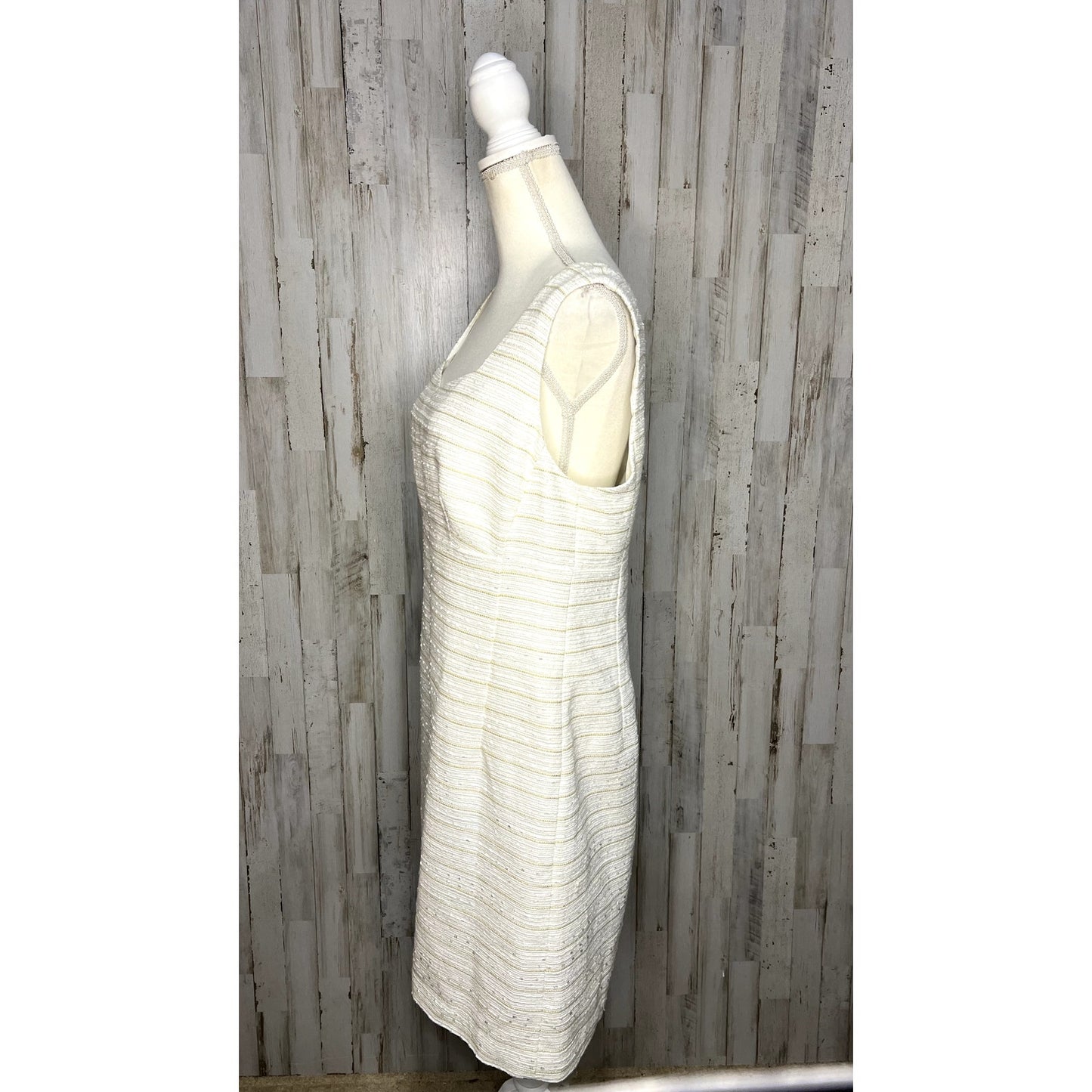Lilly Pulitzer Adriana Shift Dress White Knee Length Party Size 14