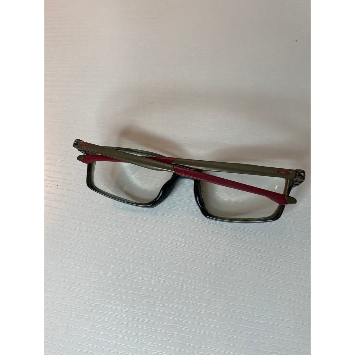 Oakley Chamber Prescription Eyeglass Frames Unisex Gray Rectangle Full Rim 53-16 133