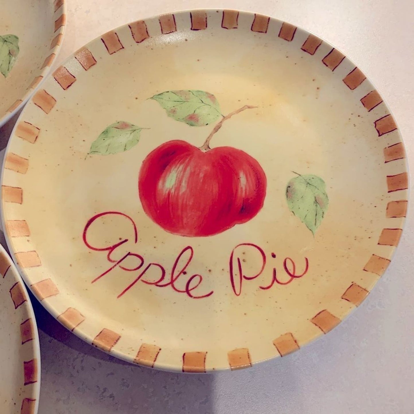 Set 12 “Apple Pie” 8.25" Dessert Plates