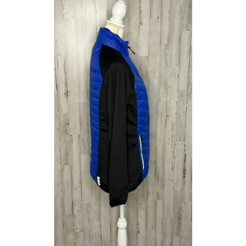 Elevate Women's Blue Hybrid Insulated Jacket Size Med Full-Zip Casual Mid-Length