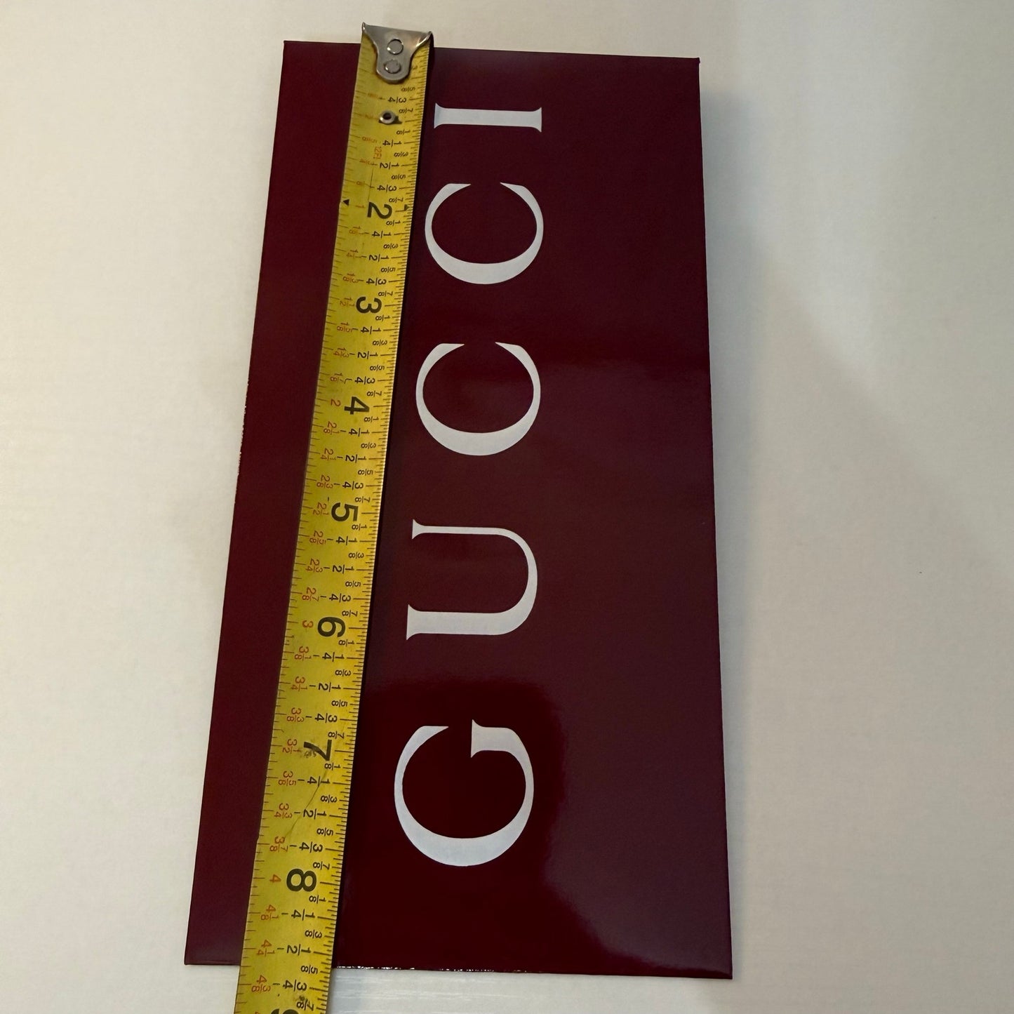 Gucci Burgundy Logo Envelope Gift Card Holder Receipt Sleeve Adhesive Seal