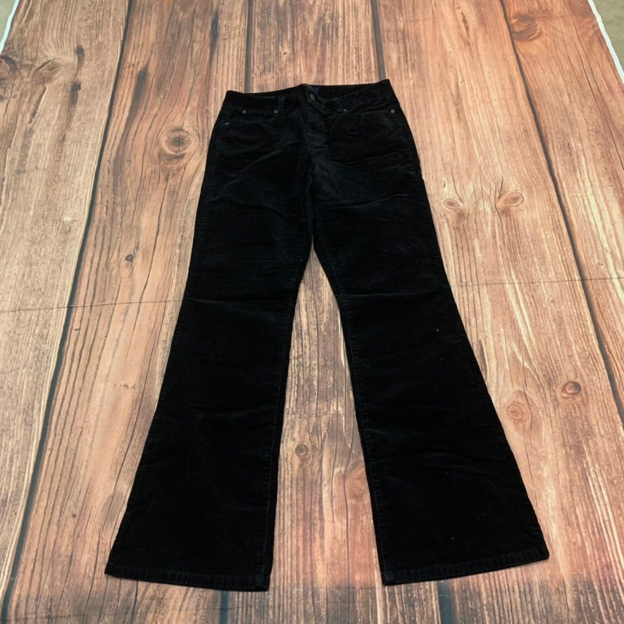 Talbots Pant Women Size 10 Black Curvy Straight Leg Mid Rise