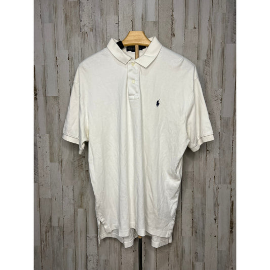 Polo Ralph Lauren Men's White Short Sleeve Polo Shirt Size Large Casual