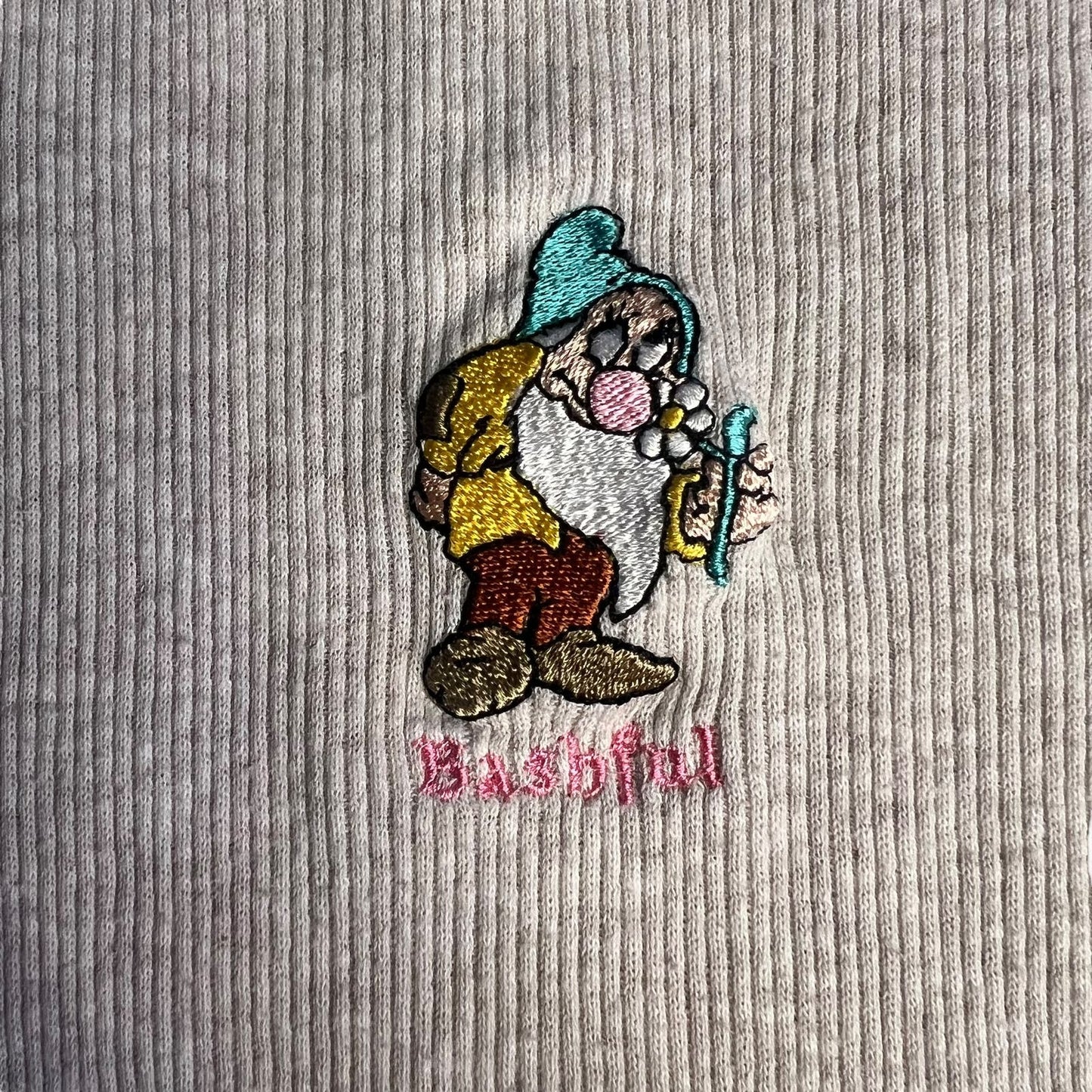 Vintage Disney Snow White & The Seven Dwarfs Embroidered Ribbed Dress Women's S