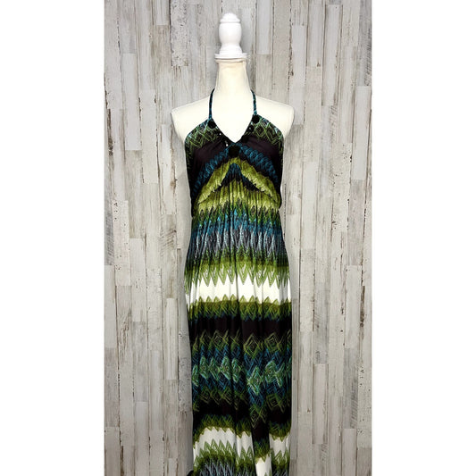 NWT Free 2 Luv Women's 2X Multicolor Geometric Maxi Dress Sleeveless