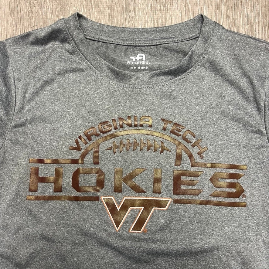 NWT Virginia Tech Hokies Kids Gray Graphic Short Sleeve T-Shirt Size Medium