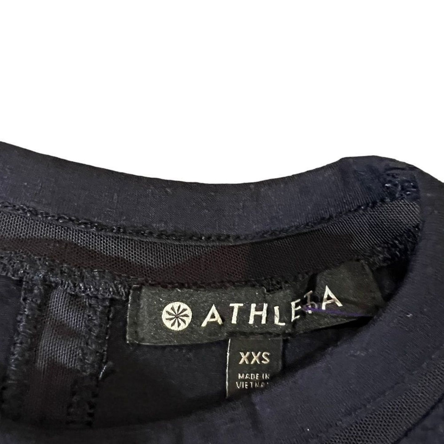 Athleta Top Womens XXS Navy Blue Long Sleeve Crew Neck Performance Shirt