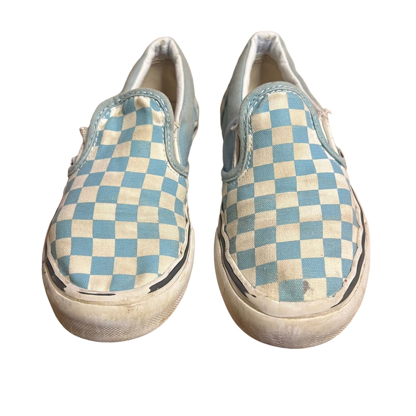 Vans Classic Slip-On Checkerboard Ashley Blue/Dusty Blue Sneakers Kids Size 13.5