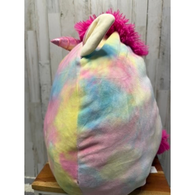 Squishmallow 20" Esmeralda Tie Dye Rainbow Unicorn Plush Toy Large Soft Pillow
