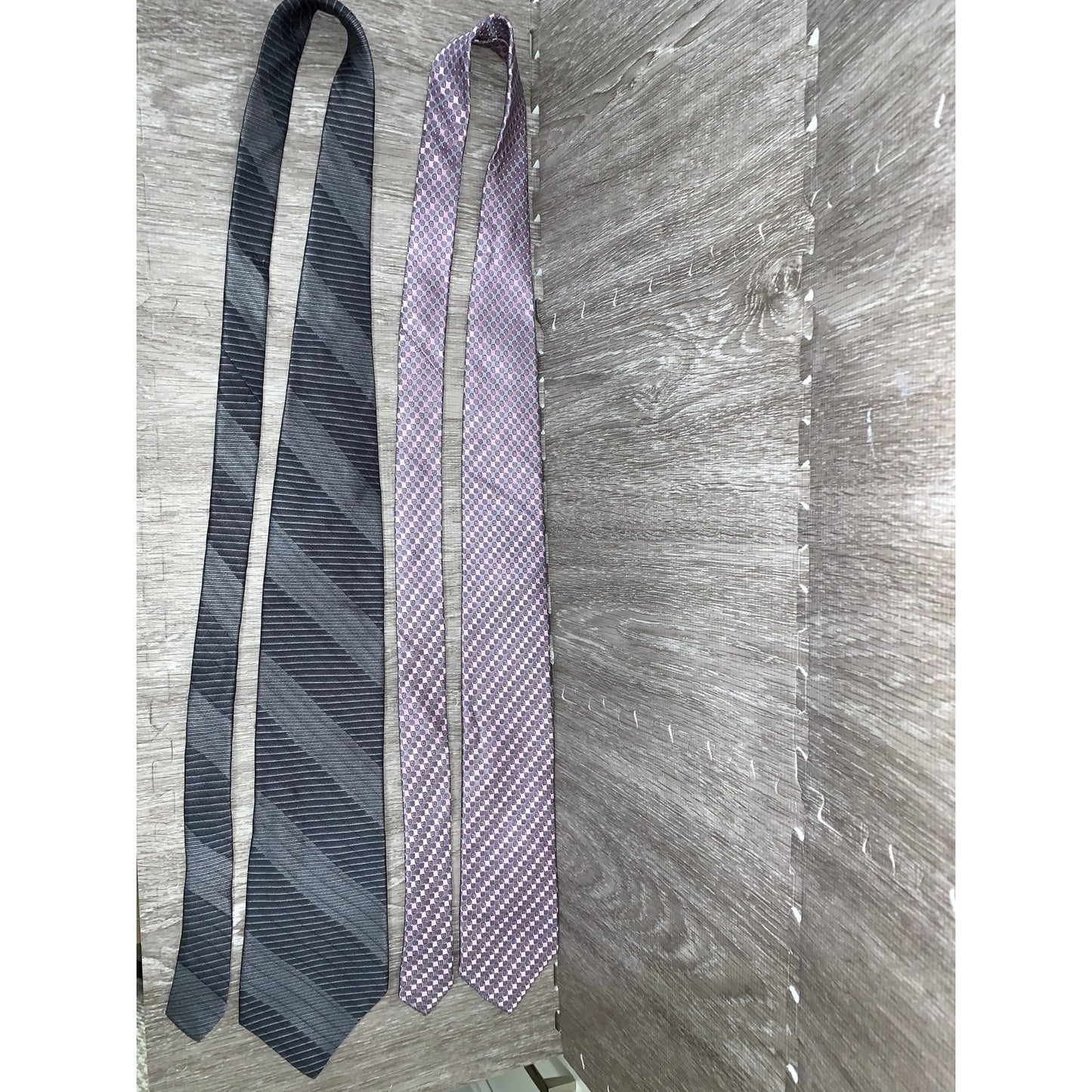 Van Heusen Men's Silk Tie Set 3pc Striped Designer Formal Wedding