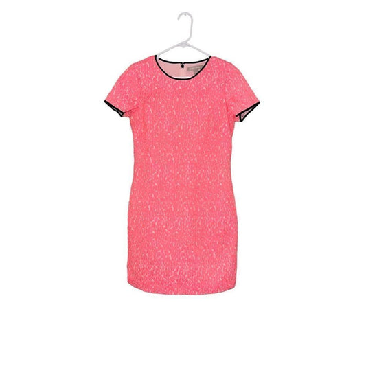 Women’s Banana Republic Retro Pink & White Bright Textured Dress Size 4