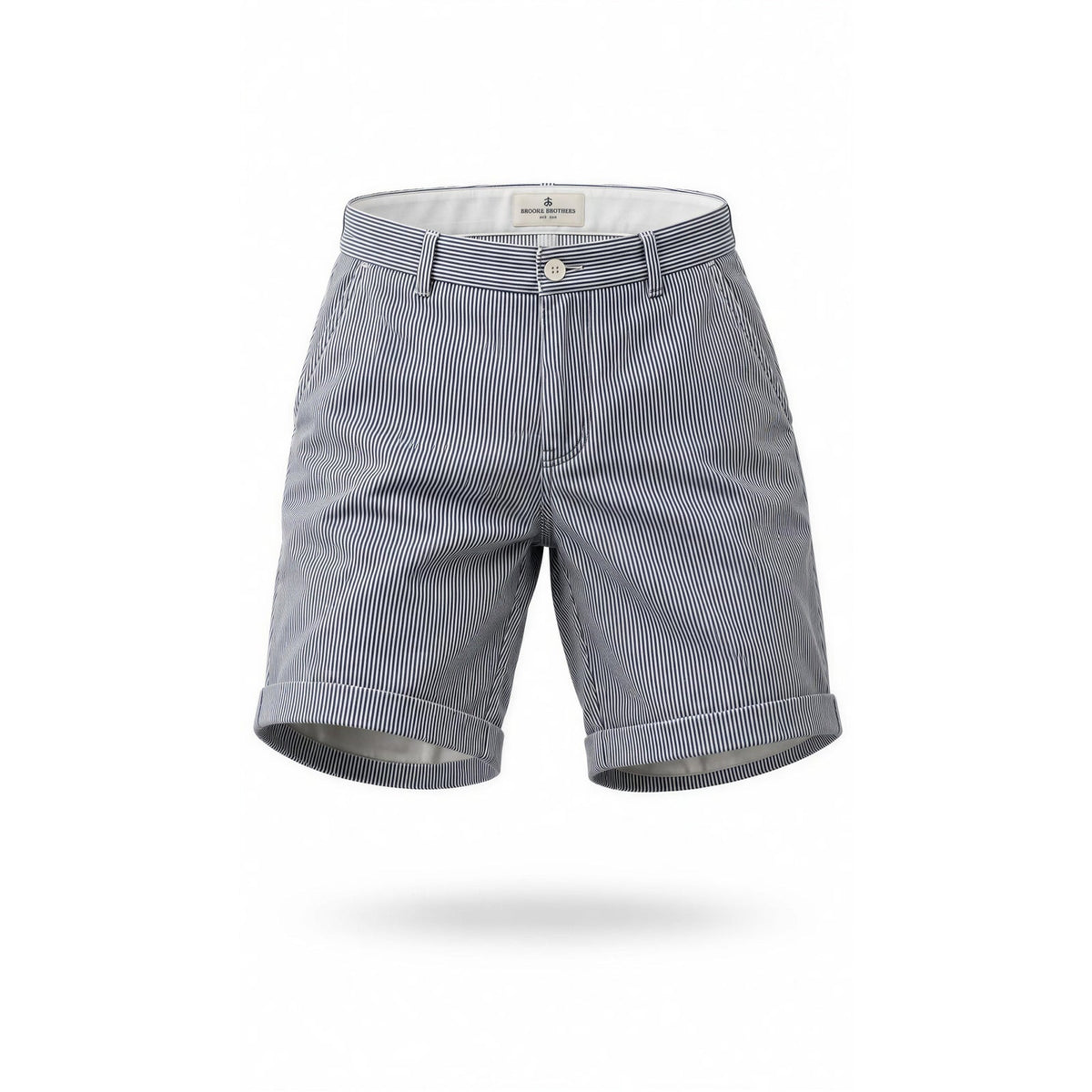NWT Lady Hagen Navy White Seersucker Shorts Size 4 Women’s
