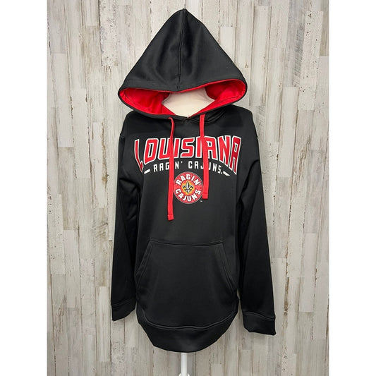 Champion Men's Size Small Louisiana Ragin' Cajuns Pullover Hoodie Black