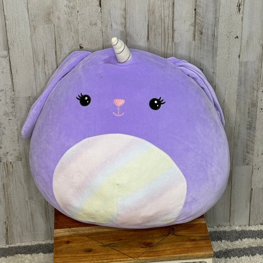 Squishmallows Gelina 16" Easter Bunnycorn Unicorn Plush Pillow Purple