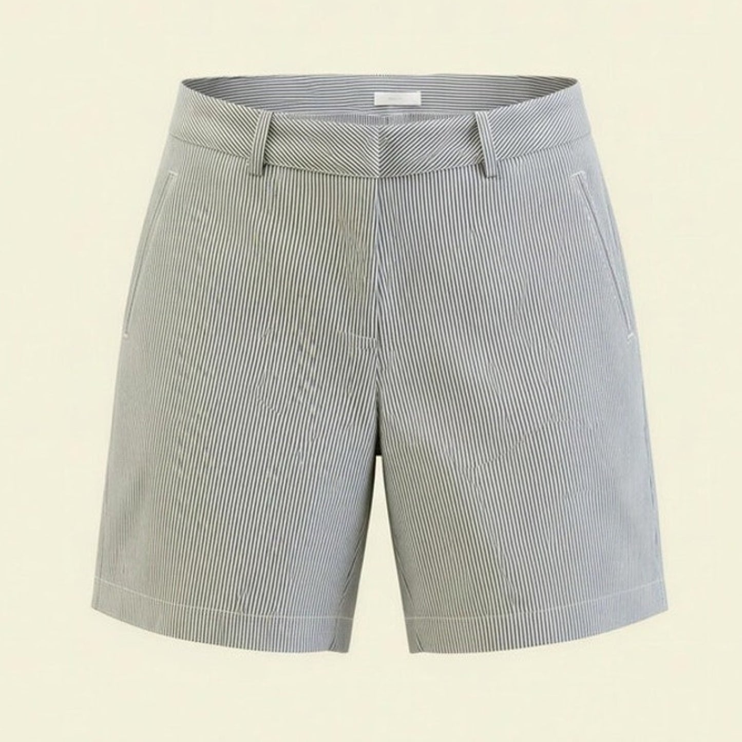 Lady Hagen Chino Shorts Womens Size 4 Blue White Stripe Flat Front Golf
