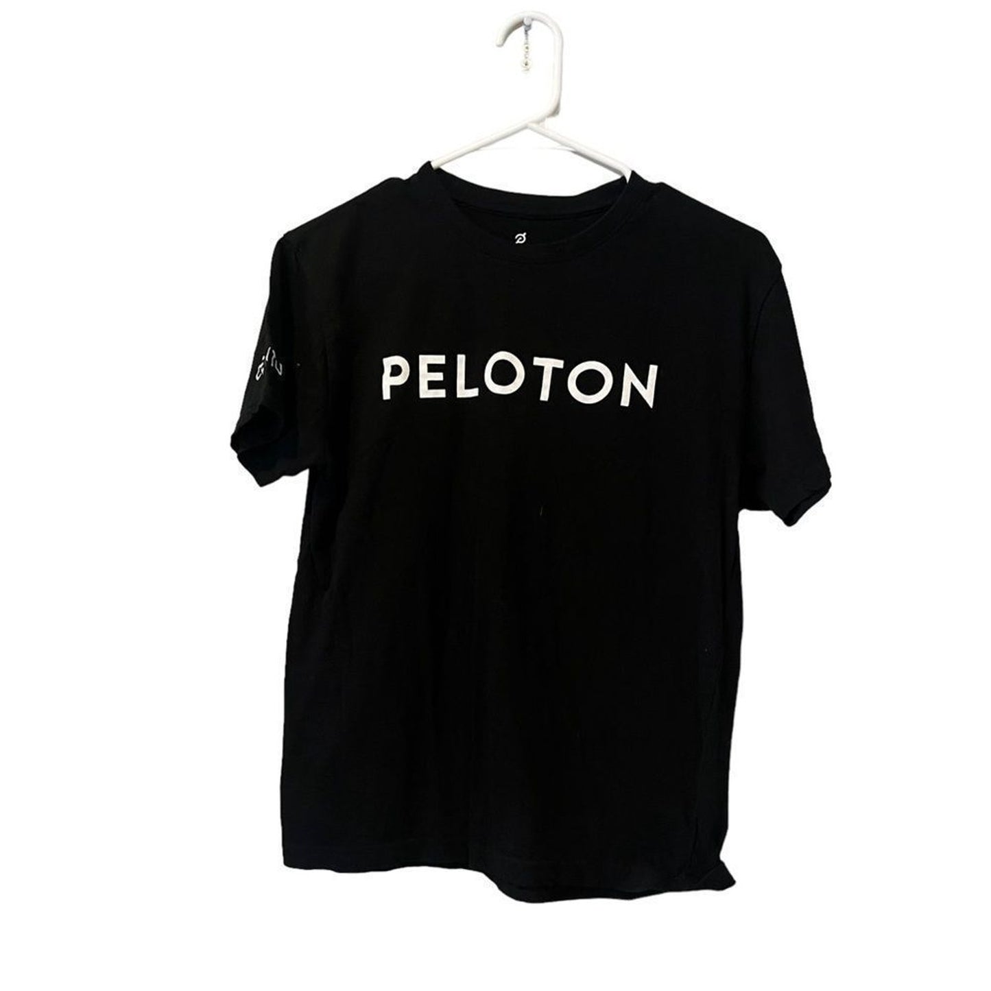 Peloton Century 100 Club T-Shirt Womens XS Black Short Sleeve Logo Tee