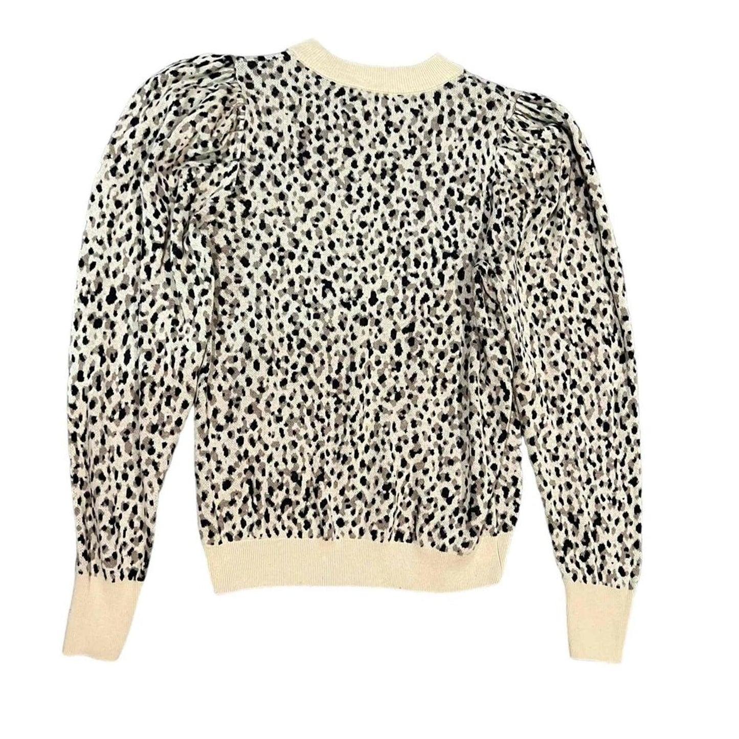 Who What Wear Leopard Print Mock Neck Pullover Sweater Women's Medium