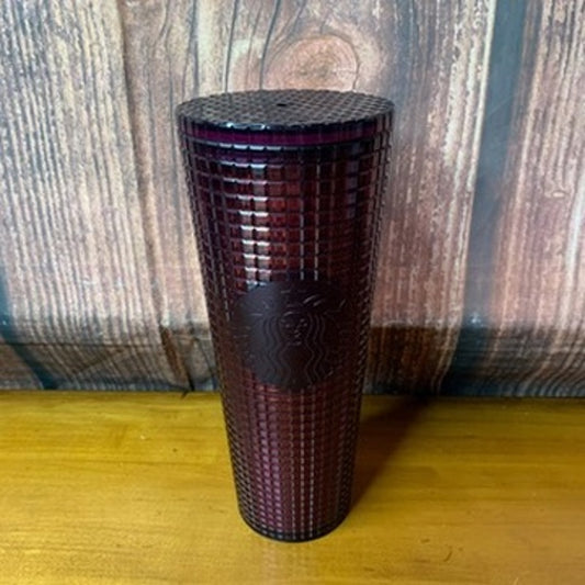 Starbucks Cold Cup w/ Lid 24oz Purple Plum Holiday 2020 NO STRAW