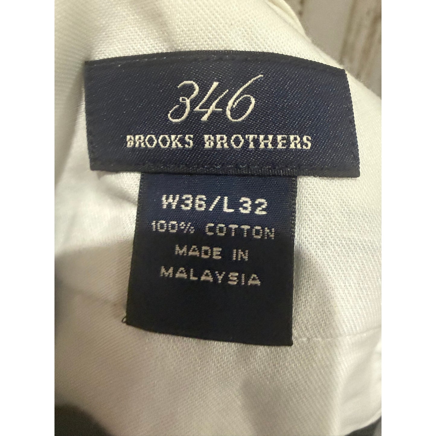 Brooks Brothers 346 Dress Pants Mens 36x32 Gray Flat Front Business Formal