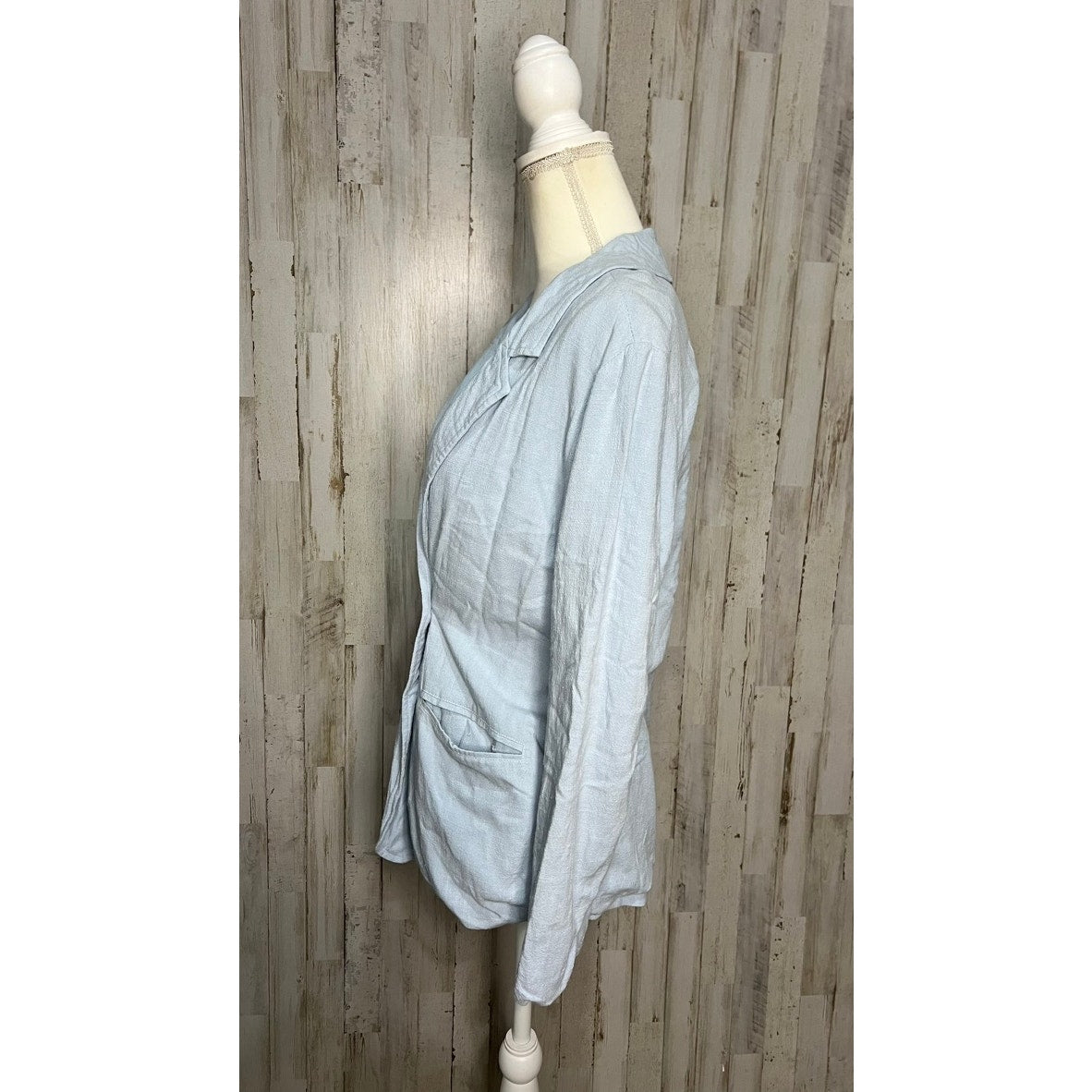 Altar'd State Women's Blazer Size Small Light Blue Double Button Business Jacket