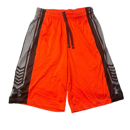 Under Armour Boys Large Stunt 20 Orange/Gray Athletic Basketball Shorts