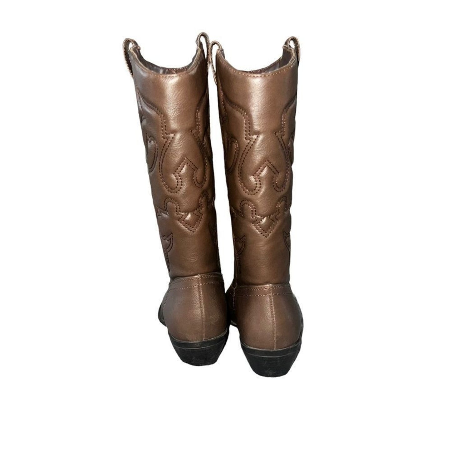 Soda Women's Western Cowboy Boots Brown Mid-Calf Pull On Pointed Toe Size 8