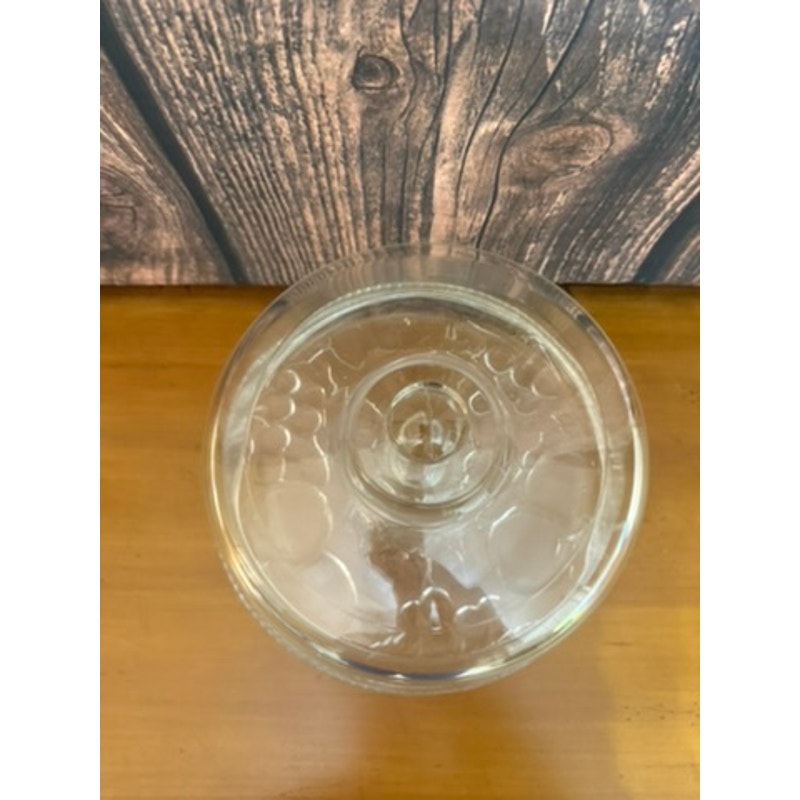 Fruit Embossed Cakeplate & Dome Set Clear Elegant Design 12"