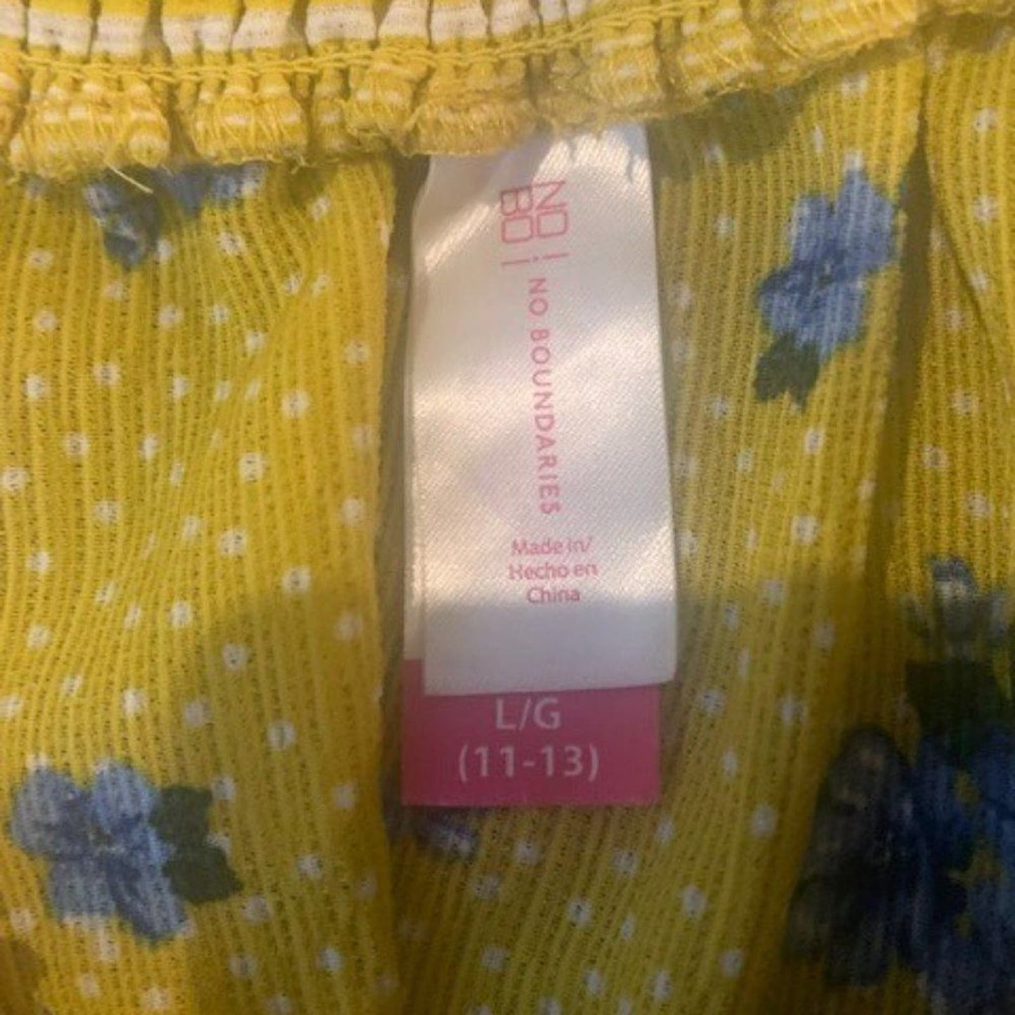 Yellow floral off the shoulder blouse L EUC