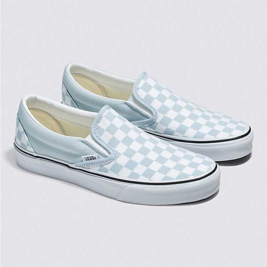 Vans Baby Blue/True White Checkerboard Slip-On Sneaker - Men's 9 / Women's 10.5