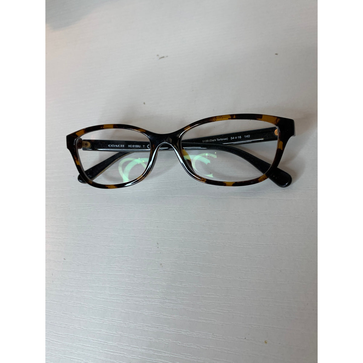 Coach Prescription Eyeglasses Frames Womens Dark Tortoise Rectangular Full Rim