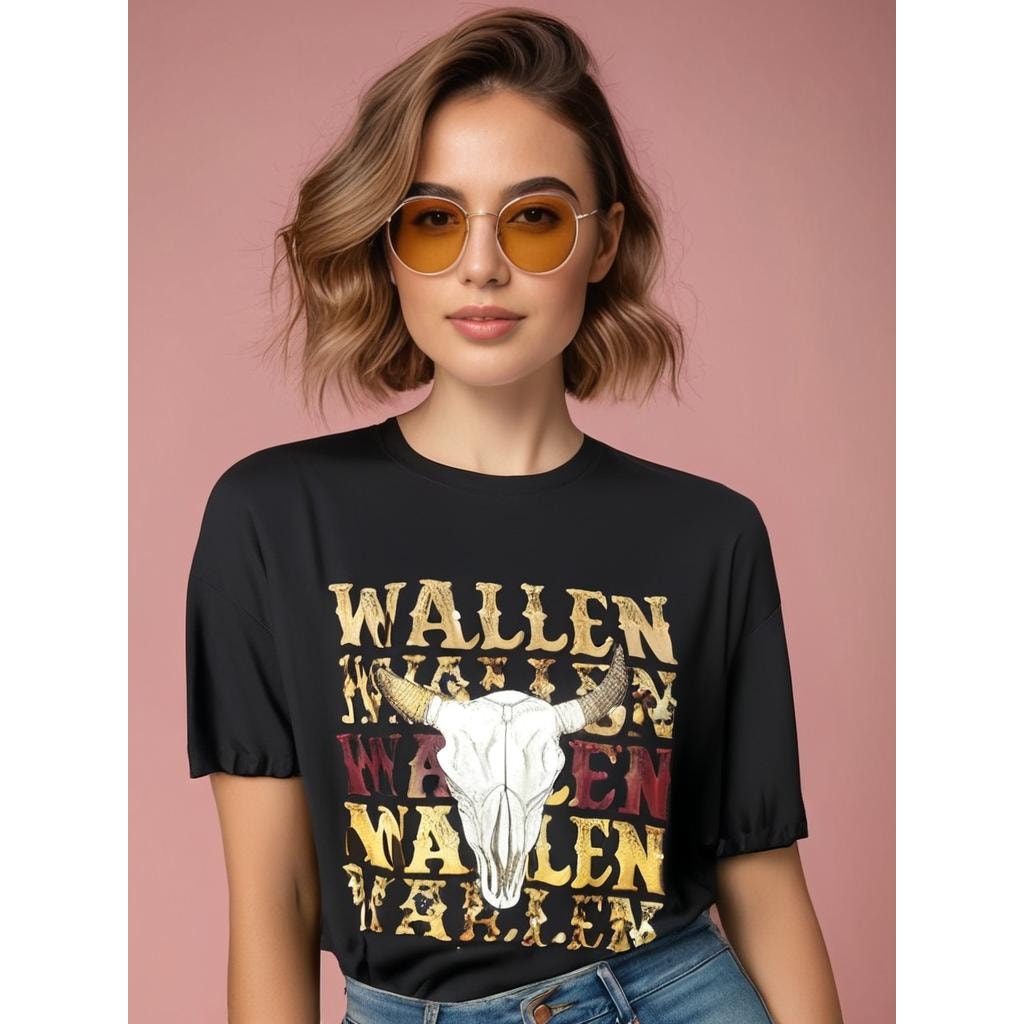 Morgan Wallen Women's XL Black Graphic Tee Country Music Western Style