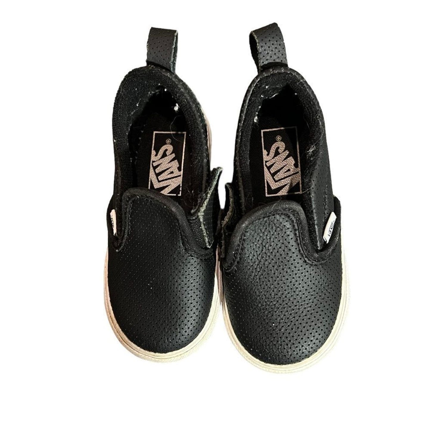 Kids Black Vans Slip On Sneakers Size 6