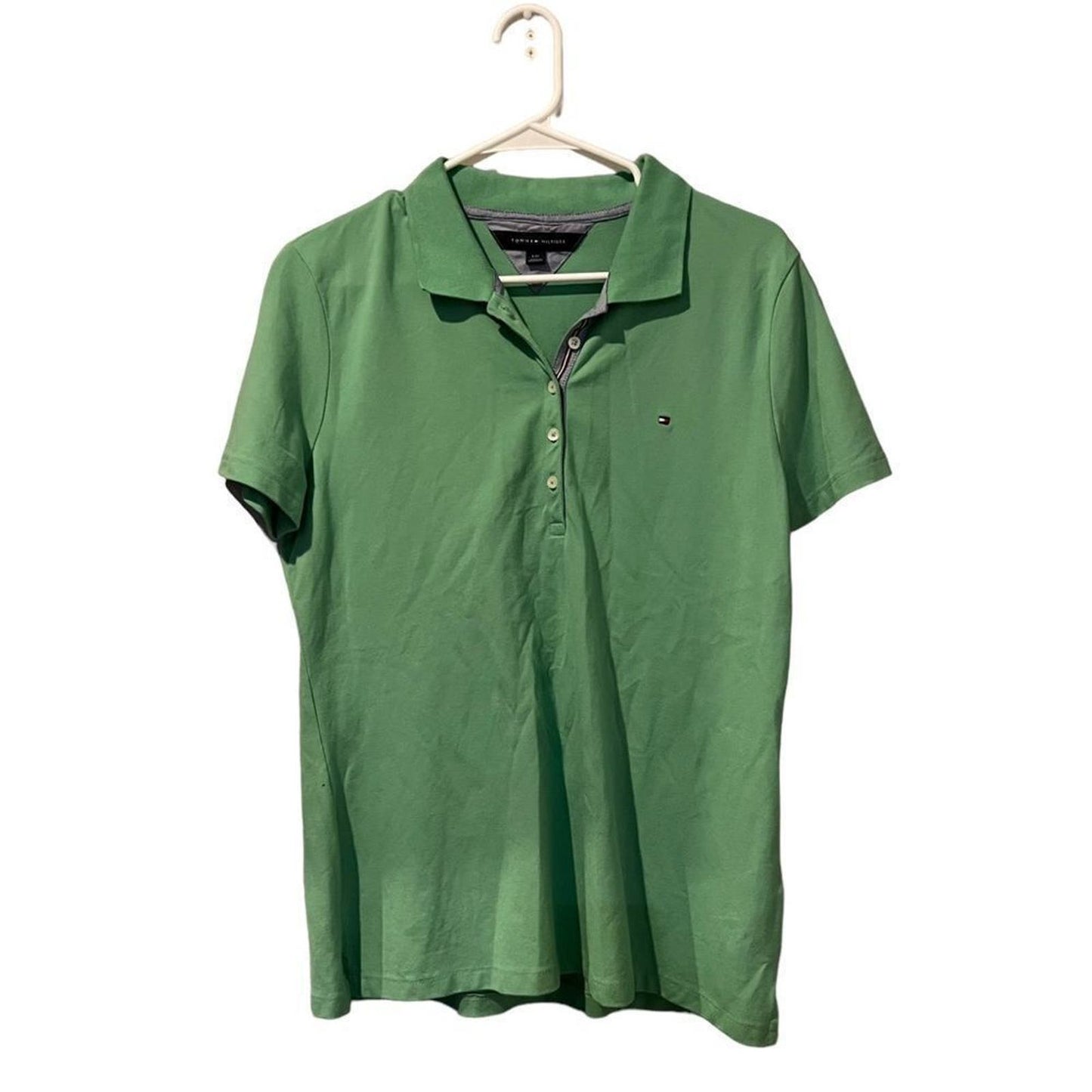 Apple Green Heather Tommy Hilifiger Men's Large Polo Shirt Classic Fit