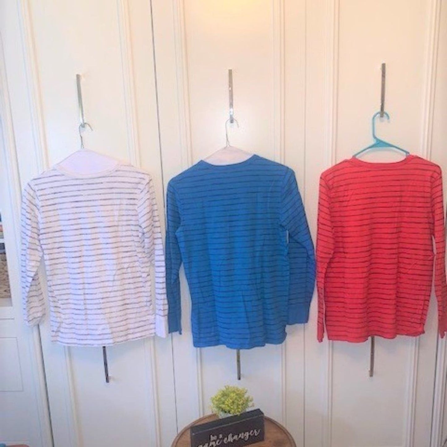 Set 3 Arizona red/white/blue L/S striped t-shirts