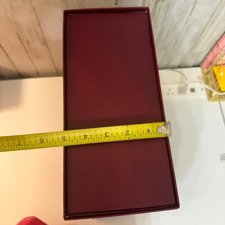 Gucci Large Burgundy Red Gift Box w/ Lid White Logo Packaging DAMAGED