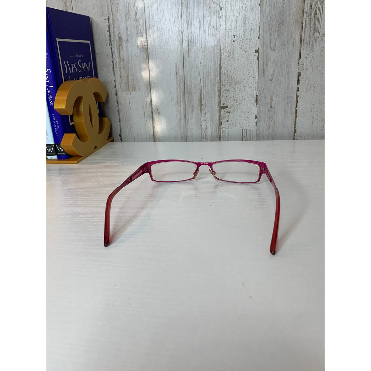 Armani Exchange Prescription Rectangular Full Rim Eyeglass Frames Black Pink Temples