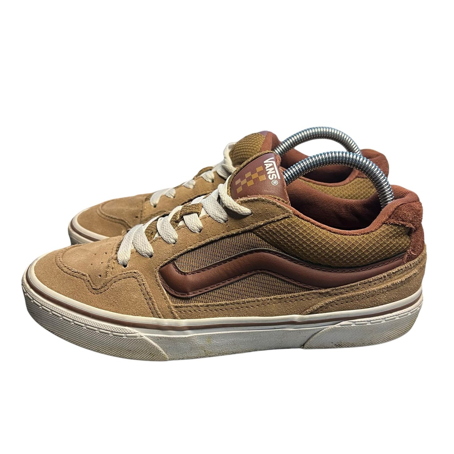 Vans Caldrone Low Top Sneakers Beige Canvas Lace-up Skateboarding Shoes Men’s 8