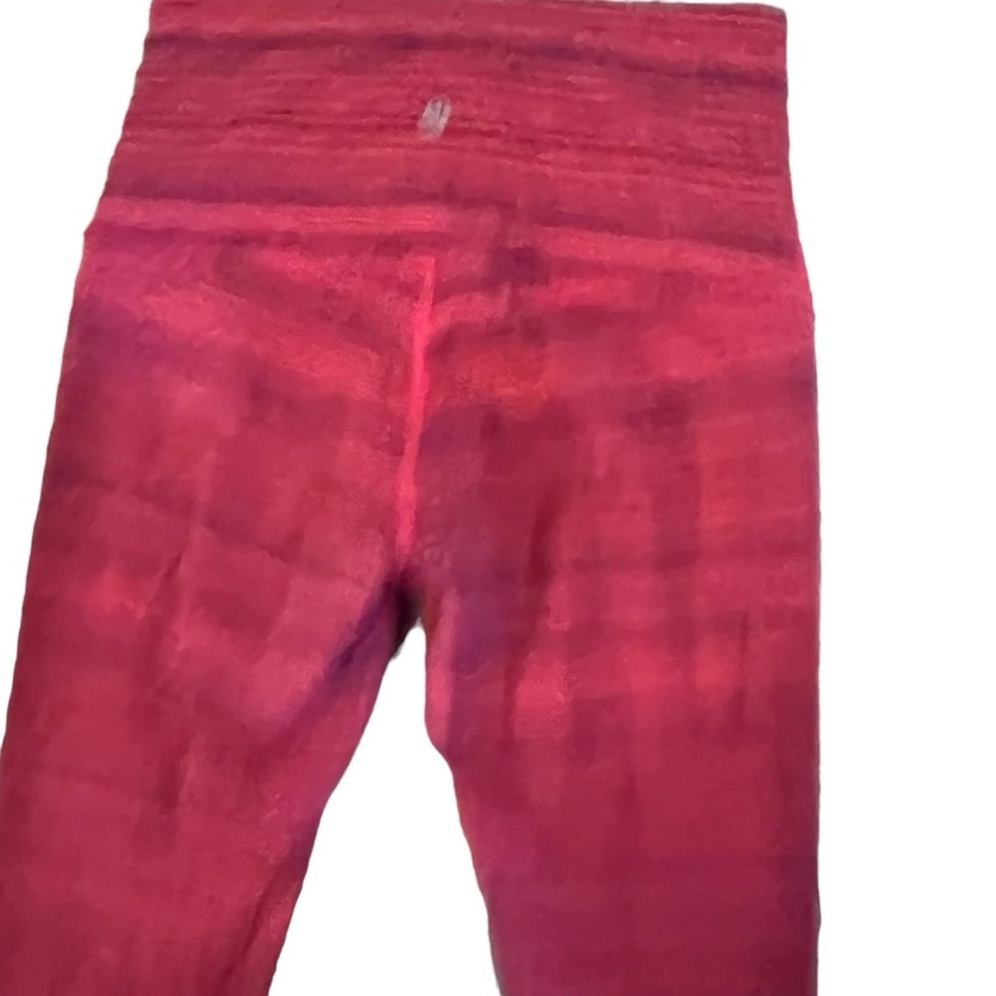 Lululemon Wunder Under Hi-Rise Crop Red Cyber Stripe Leggings Women’s Size 6