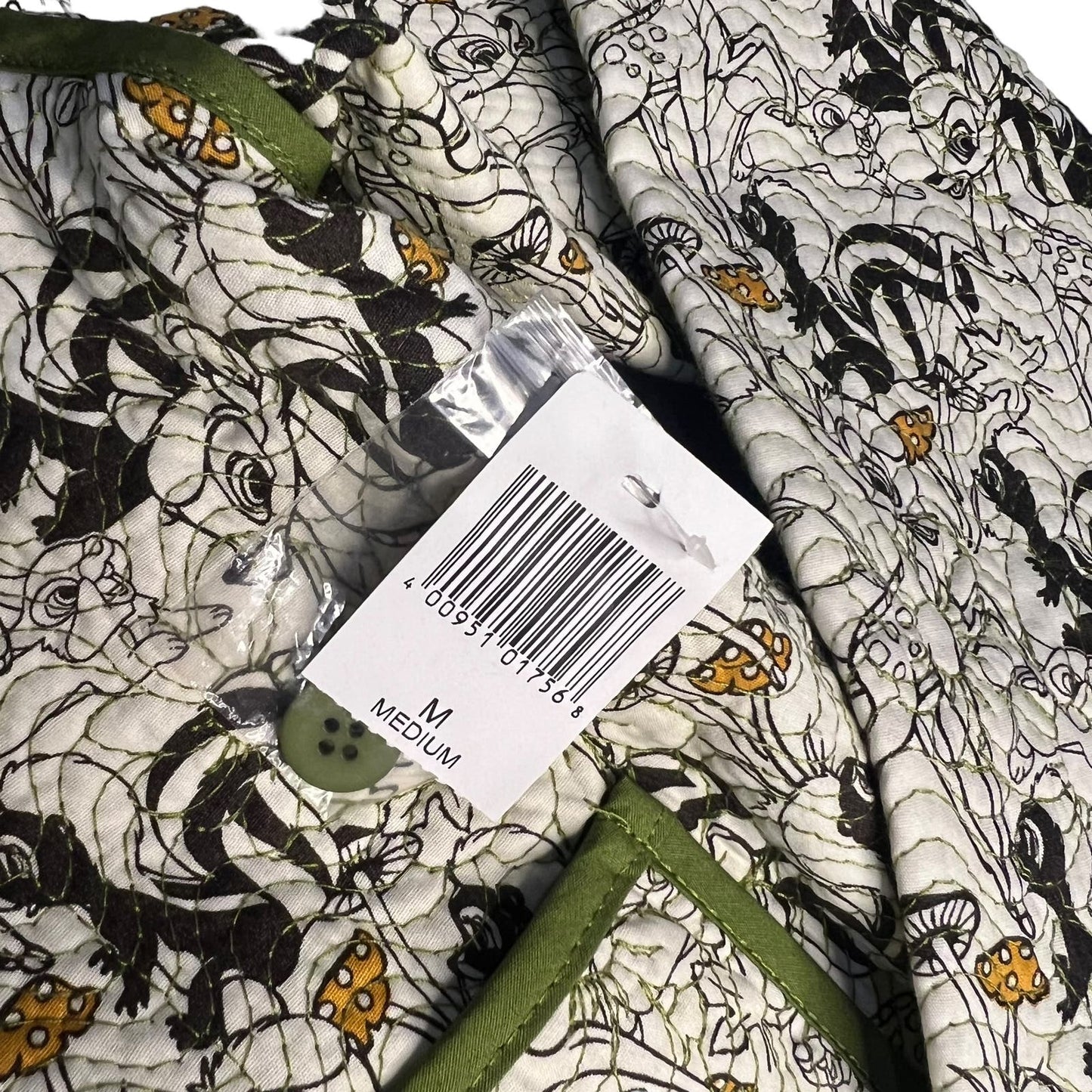 NWT Disney Bambi Thumper Flower Women's Medium Green Quilted Jacket