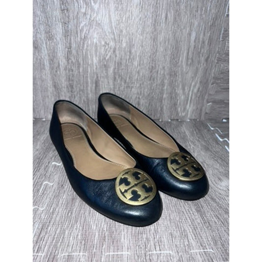 Tory Burch Benton Ballet Flats Black Women's Shoes Size 6