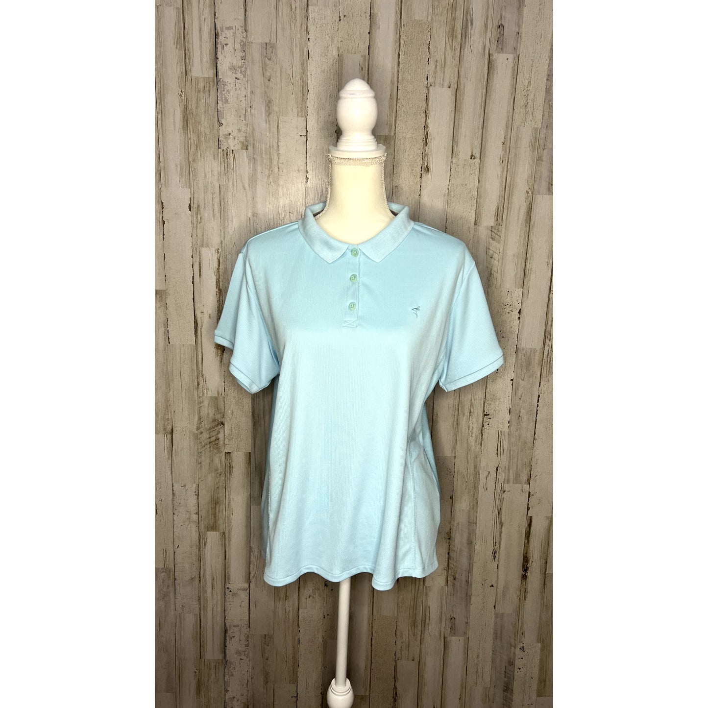 Columbia Women's 2XL Blue Short Sleeve Polo Shirt Casual Summer