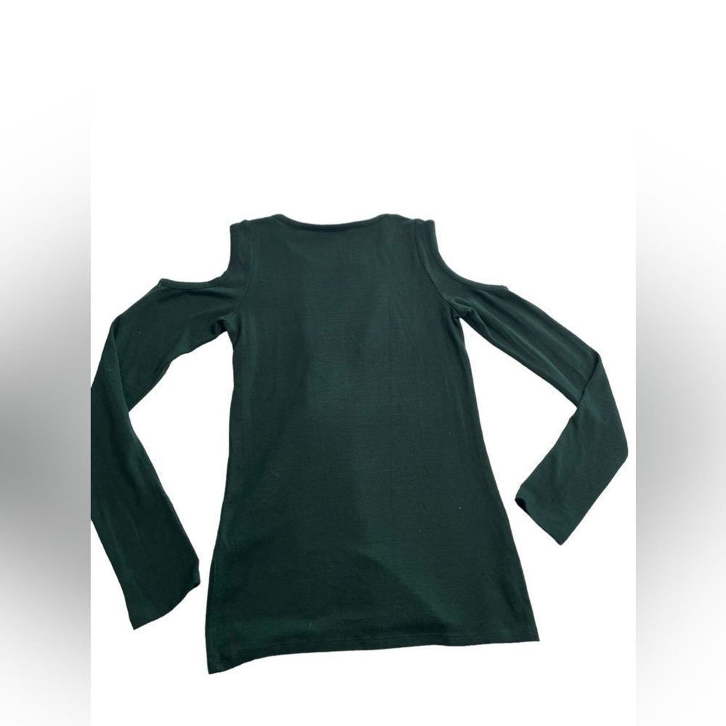 Aritzia Wilfred Free Forest Green Cold Shoulder Womens Blouse S Top Shirt